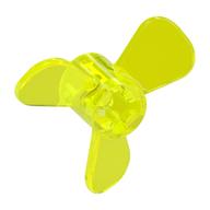 Propeller 3 Blade 3 Diameter with Axle Cross (Trans-Neon Green)