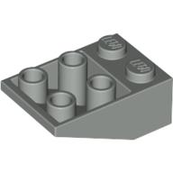 Brick Sloped Inverted 33° 3 x 2, No Connections between Studs, Ovoid Bottom Pin (Light Gray)