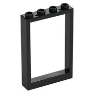 Window 1 x 4 x 5 with Hollow Studs (Black)
