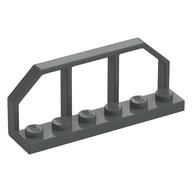 Plate Special 1 x 6 with Train Wagon End Fence (Dark Gray)