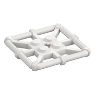Plate Special 2 x 2 with Bar Frame Square (White)