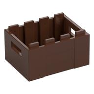 Box / Crate with Handholds 3 x 4 x 1 2/3 (Brown)