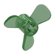 Propeller 3 Blade 3 Diameter with Axle Cross (Trans-Green)