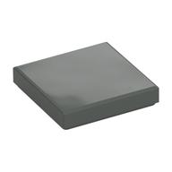 Tile 2 x 2 with Groove (Dark Gray)