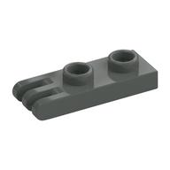 Hinge Plate 1 x 2 with 3 Fingers [Hollow Studs] (Dark Gray)