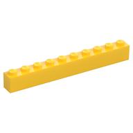 Brick 1 x 10 (Yellow)