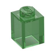Brick 1 x 1 (Trans-Green)
