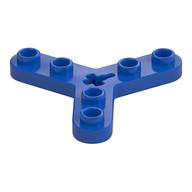 Technic Plate Rotor 3 Blade with Smooth Ends and 6 Studs (Propeller) (Blue)