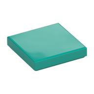 Tile 2 x 2 with Groove (Dark Turquoise)
