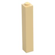 Brick 1 x 1 x 5 with Solid Stud (Tan)
