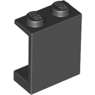 Panel 1 x 2 x 2 [Solid Studs] (Black)