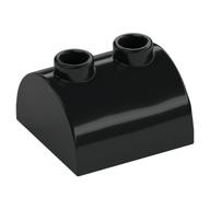 Brick Curved 2 x 2, Two Top Studs (Black)