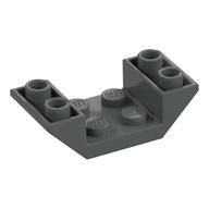 Brick Sloped Inverted 45° 4 x 2 Double with 2 x 2 Recessed (Dark Gray)
