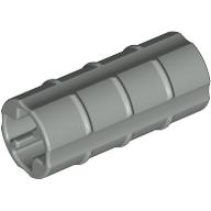 Technic Axle Connector Ridged [with x Hole x Orientation] (Light Gray)