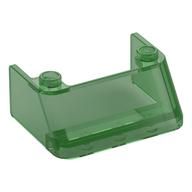 Windscreen 3 x 4 x 1 1/3 with 2 Studs on Top (Trans-Green)