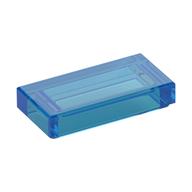 Tile 1 x 2 with Groove (Trans-Dark Blue)