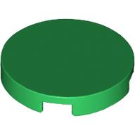 Tile Round 2 x 2 with Bottom Cross (Green)