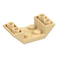 Brick Sloped Inverted 45° 4 x 2 Double with 2 x 2 Recessed (Tan)