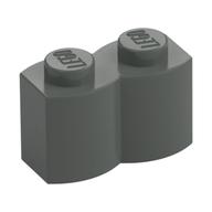 Brick Special 1 x 2 Palisade [aka Log] (Dark Gray)