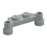 Plate Special 1 x 4 Offset with Bar Holes (Light Gray)