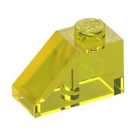 Brick Sloped 45° 2 x 1 with Bottom Pin (Trans-Yellow)