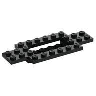 Vehicle Base 4 x 10 x 2/3 with 4 x 2 Recessed Center with Smooth Underside (Black)