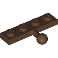 Plate Special 1 x 4 with Towball (Brown)