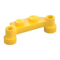Plate Special 1 x 4 Offset with Bar Holes (Yellow)