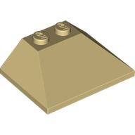 Brick Sloped 45° 3 x 4 Double / 33° (Tan)