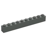 Brick 1 x 10 (Dark Gray)