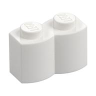 Brick Special 1 x 2 Palisade [aka Log] (White)