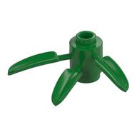 Plant, Round 1 x 1 - 3 Bamboo Leaves (Green)