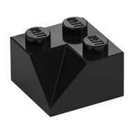 Brick Sloped 45° 2 x 2 Double Concave (Black)