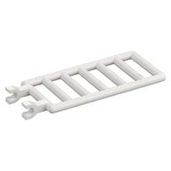 Bar 7 x 3 with Double Clips (Ladder) [Straight Clips] (White)