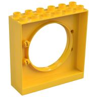 Duplo Ball Tube exit with round doorway 2 x 6 x 5 (Yellow)