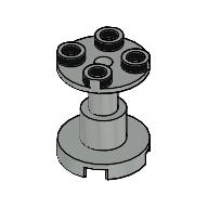 Support Round 2 x 2 x 2 Stand with Reach-Through Center Hole (Light Gray)