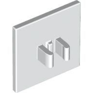 Road Sign Clip-on 2 x 2 Square (White)