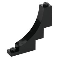 Brick Curved 1 x 5 x 4 Inverted (Black)
