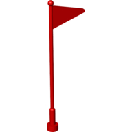 Antenna 8H Whip with Flag (Red)