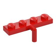 Plate Special 1 x 4 with Bar Down (Red)