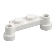 Plate Special 1 x 4 Offset with Bar Holes (White)