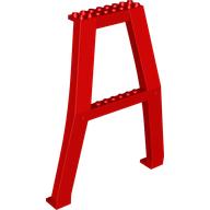 Support Crane Stand Double with Studs on Cross-Brace (Red)