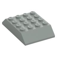 Brick Sloped 45° 6 x 4 Double [aka Train Roof] (Light Gray)