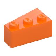 Brick Wedged, Angled 3 x 2 Right (Orange)