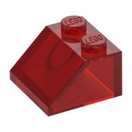 Brick Sloped 45° 2 x 2 (Trans-Red)
