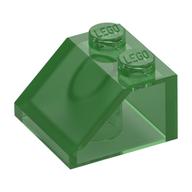 Brick Sloped 45° 2 x 2 (Trans-Green)