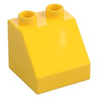 Duplo Brick 2 x 2 Slope 45° (Yellow)