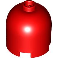 Brick Round 2 x 2 x 1 2/3 Dome Top, Blocked Open Stud (Red)