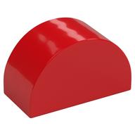 Duplo Brick 2 x 4 x 2 Curved Top (Red)