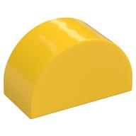Duplo Brick 2 x 4 x 2 Curved Top (Yellow)